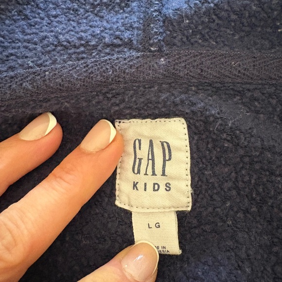 🍒4/$15 Boys Gap Navy Blue Zip-Up Hoodie - Picture 6 of 6
